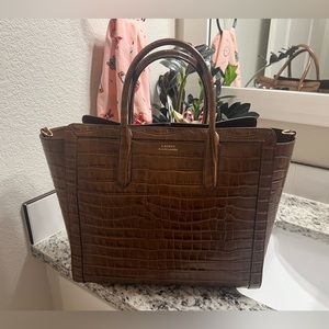 Lauren Ralph Lauren- Embossed Crocodile Bag